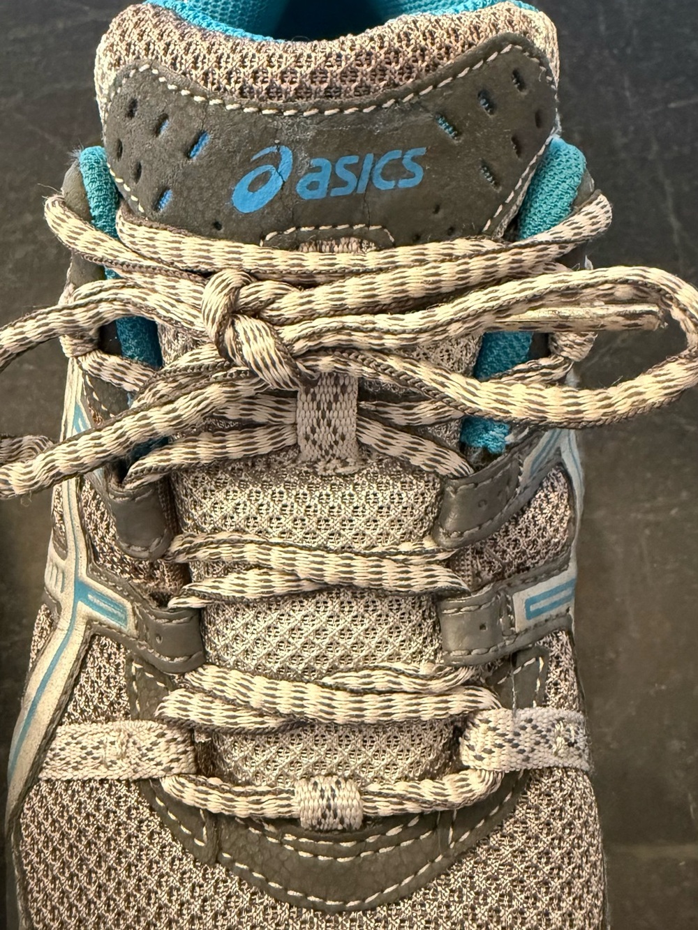 Asics Gel-Enduro 6 Womens 8 Gray Teal Comfort Trail Running Shoes - Picture 6 of 8